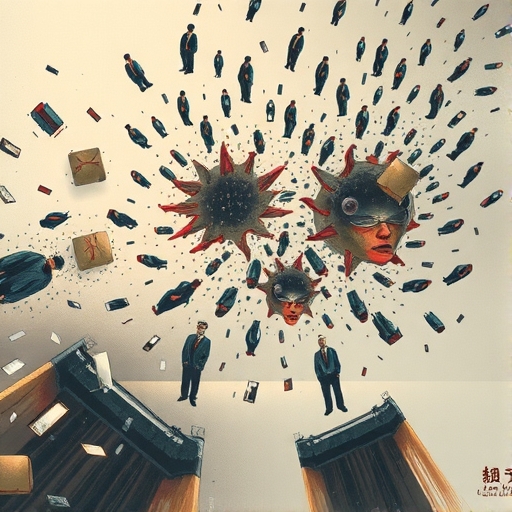 Visual metaphor of meaning breaking apart